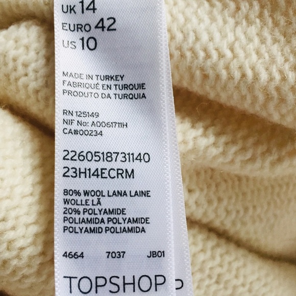 Topshop Wool School Jumper Sweater Easter - Picture 8 of 8